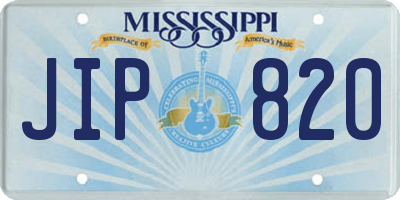 MS license plate JIP820