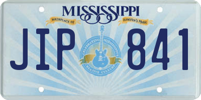 MS license plate JIP841