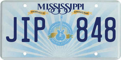 MS license plate JIP848