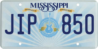 MS license plate JIP850