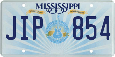 MS license plate JIP854