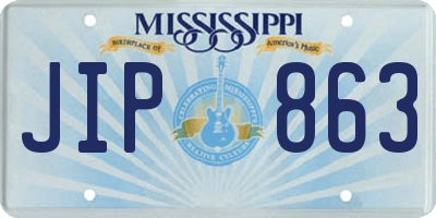 MS license plate JIP863