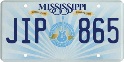 MS license plate JIP865