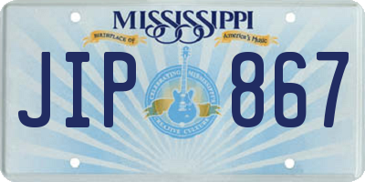 MS license plate JIP867