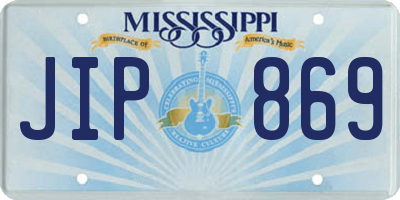 MS license plate JIP869
