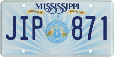 MS license plate JIP871