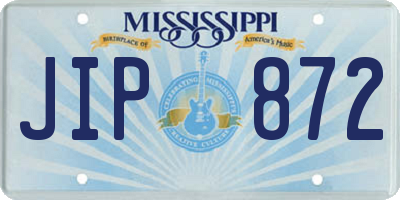 MS license plate JIP872