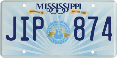 MS license plate JIP874