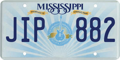 MS license plate JIP882