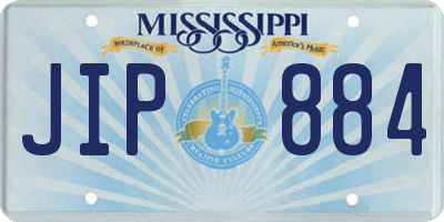 MS license plate JIP884