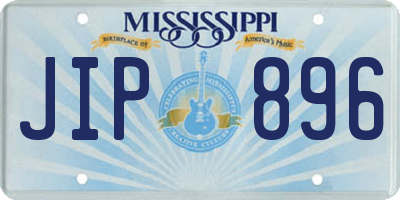 MS license plate JIP896