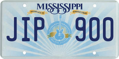 MS license plate JIP900