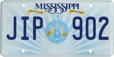 MS license plate JIP902