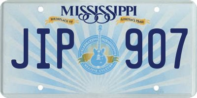 MS license plate JIP907