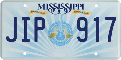 MS license plate JIP917