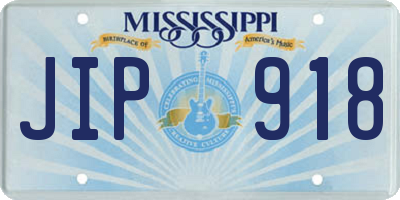 MS license plate JIP918