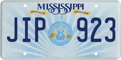 MS license plate JIP923