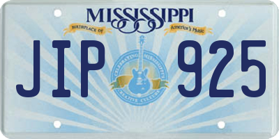 MS license plate JIP925