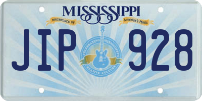 MS license plate JIP928