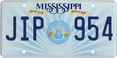 MS license plate JIP954