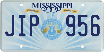MS license plate JIP956