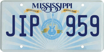 MS license plate JIP959