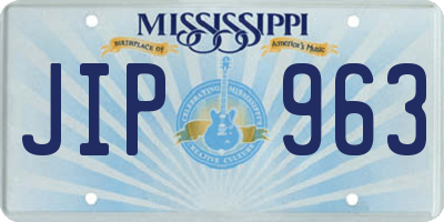 MS license plate JIP963