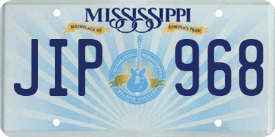 MS license plate JIP968