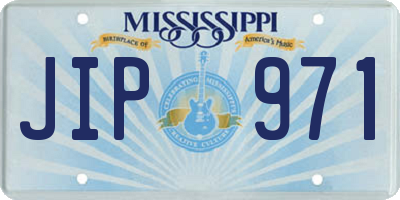 MS license plate JIP971