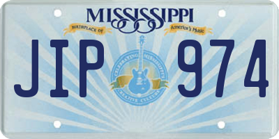 MS license plate JIP974
