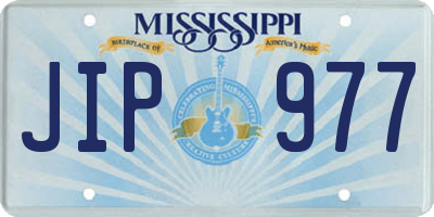 MS license plate JIP977