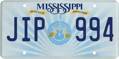 MS license plate JIP994