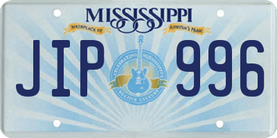 MS license plate JIP996