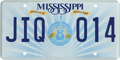 MS license plate JIQ014