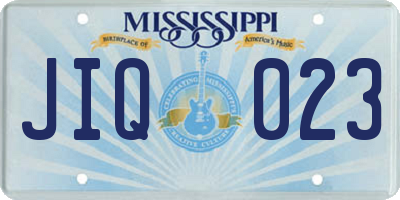 MS license plate JIQ023