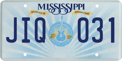 MS license plate JIQ031