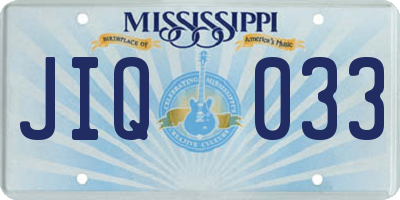 MS license plate JIQ033