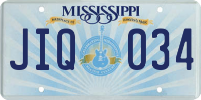 MS license plate JIQ034