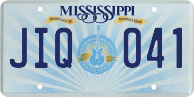 MS license plate JIQ041