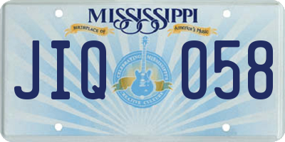 MS license plate JIQ058