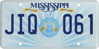 MS license plate JIQ061