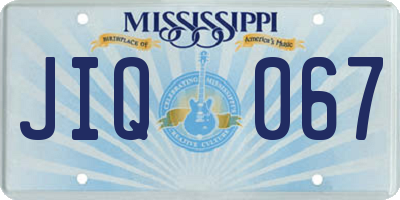 MS license plate JIQ067