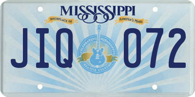 MS license plate JIQ072