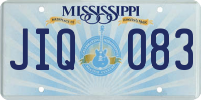 MS license plate JIQ083