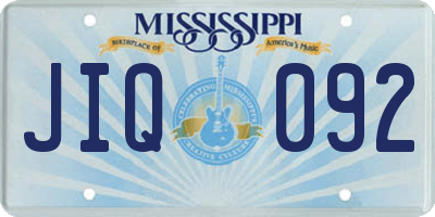 MS license plate JIQ092