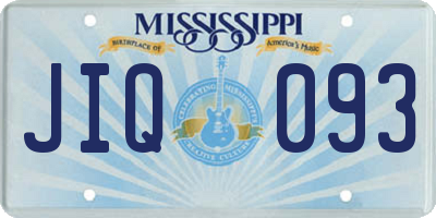 MS license plate JIQ093