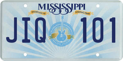 MS license plate JIQ101