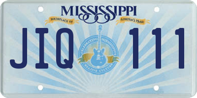 MS license plate JIQ111