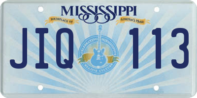 MS license plate JIQ113