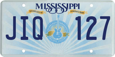MS license plate JIQ127